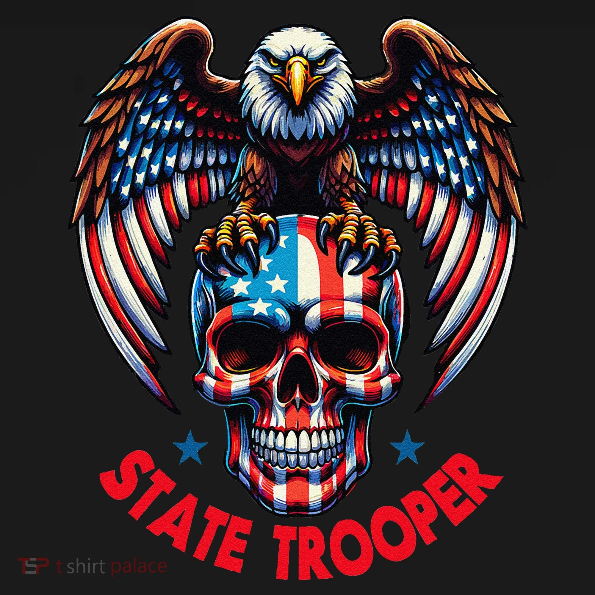 American Flag Usa Law Enforcement State Trooper Tank Top