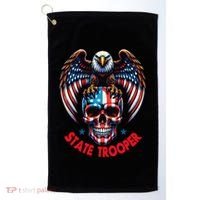 American Flag Usa Law Enforcement State Trooper Golf Towel thumb 0