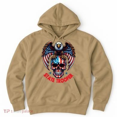 American Flag Usa Law Enforcement State Trooper Hoodie