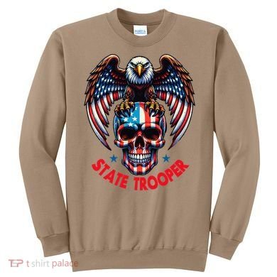 American Flag Usa Law Enforcement State Trooper Sweatshirt