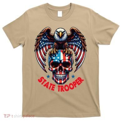 American Flag Usa Law Enforcement State Trooper T-Shirt