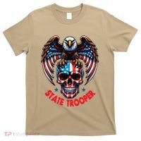 American Flag Usa Law Enforcement State Trooper T-Shirt thumb 0