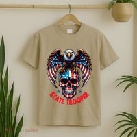 American Flag Usa Law Enforcement State Trooper T-Shirt thumb 2