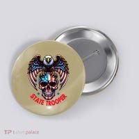 American Flag Usa Law Enforcement State Trooper Button thumb 0