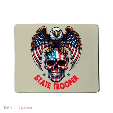 American Flag Usa Law Enforcement State Trooper Mousepad