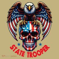 American Flag Usa Law Enforcement State Trooper Mousepad thumb 1