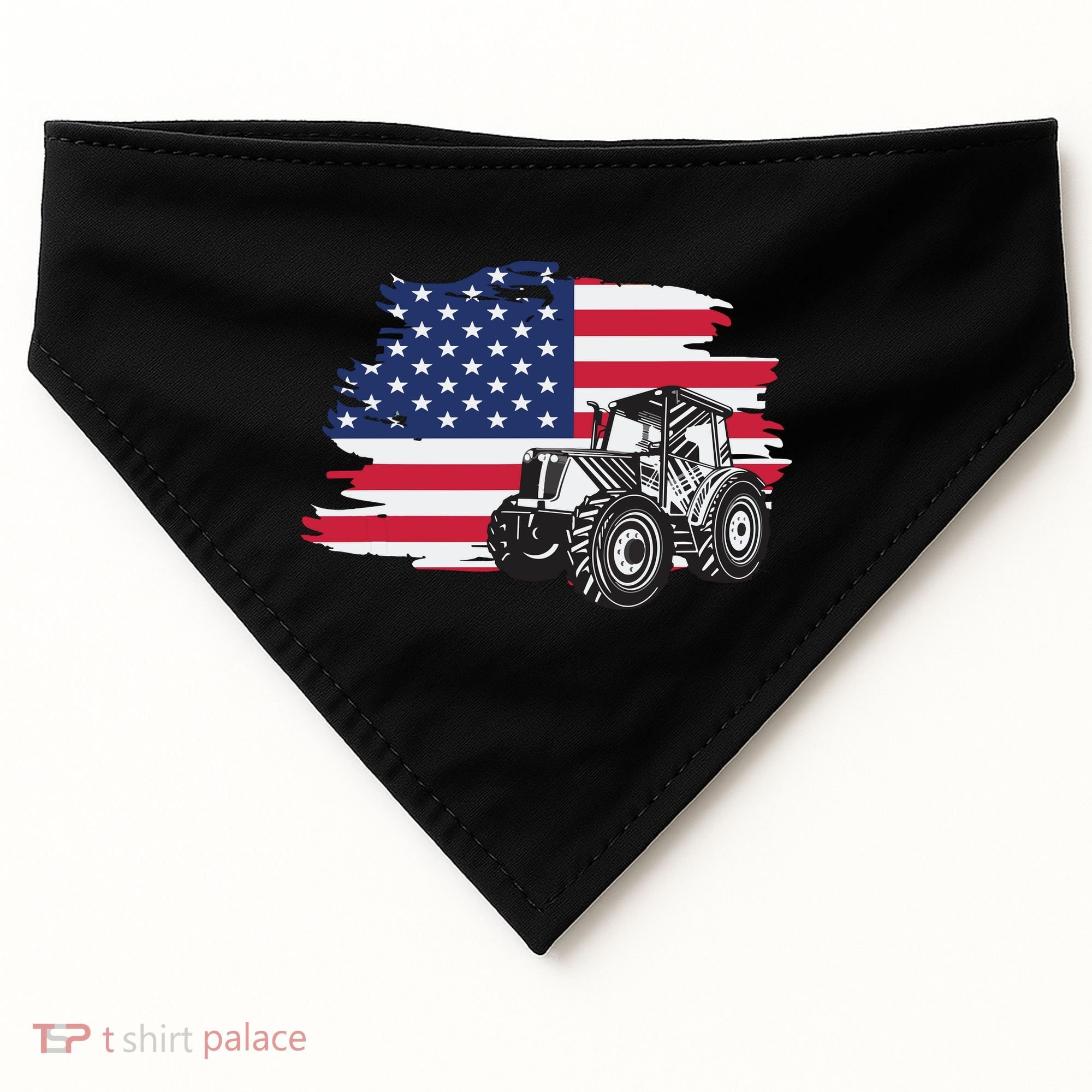 American Farmer US Flag Farmer Farming Gift USA-Made Doggie Bandana