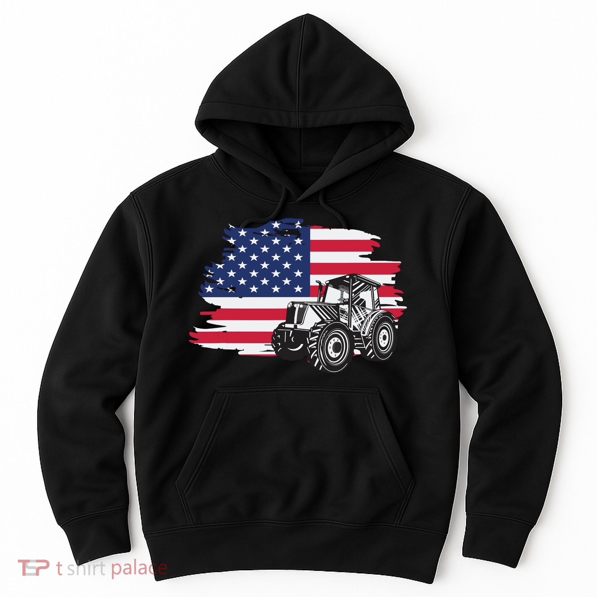 American Farmer US Flag Farmer Farming Gift Hoodie