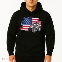 American Farmer US Flag Farmer Farming Gift Hoodie thumb 2