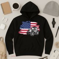 American Farmer US Flag Farmer Farming Gift Hoodie thumb 3