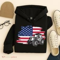 American Farmer US Flag Farmer Farming Gift Hoodie thumb 4