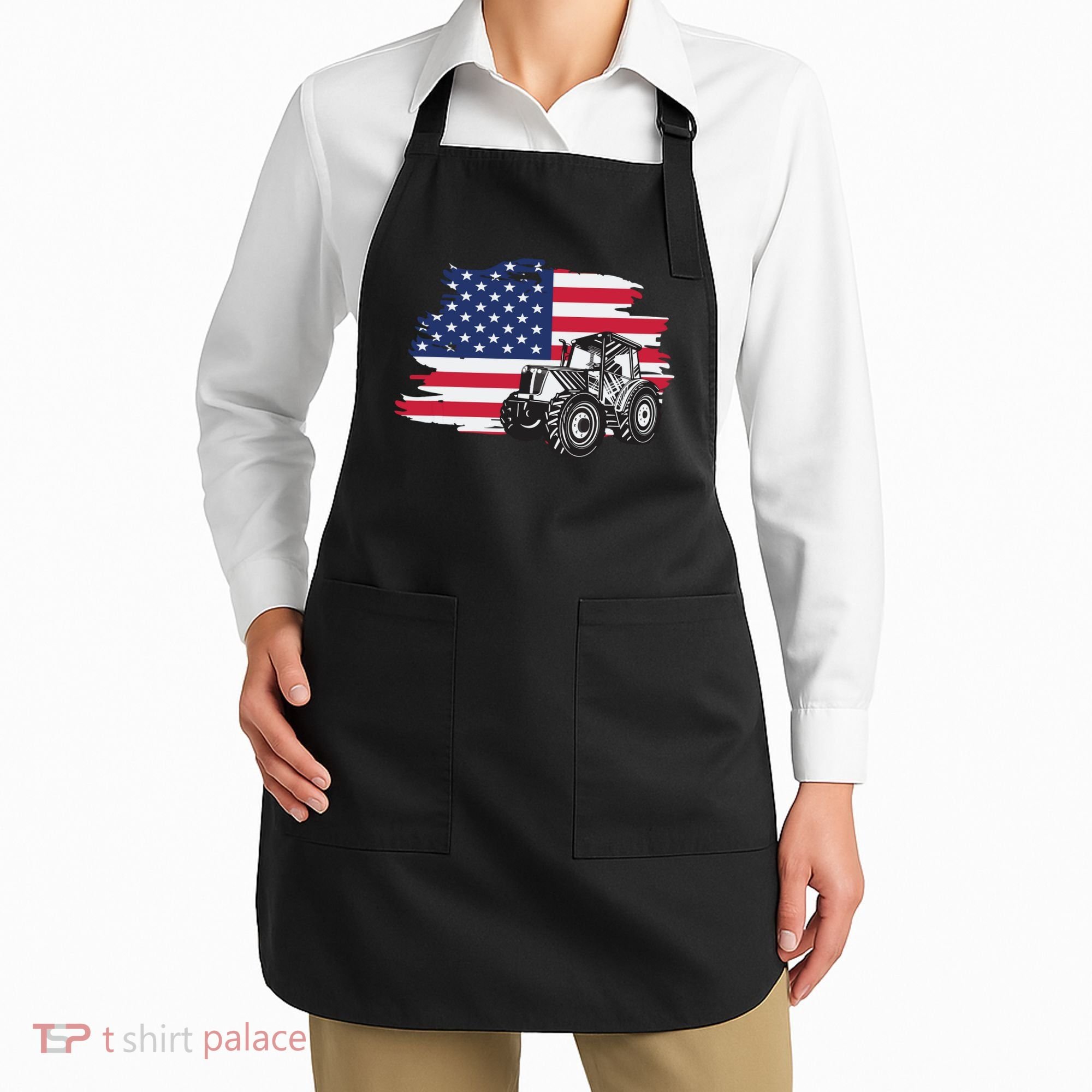 American Farmer US Flag Farmer Farming Gift Apron
