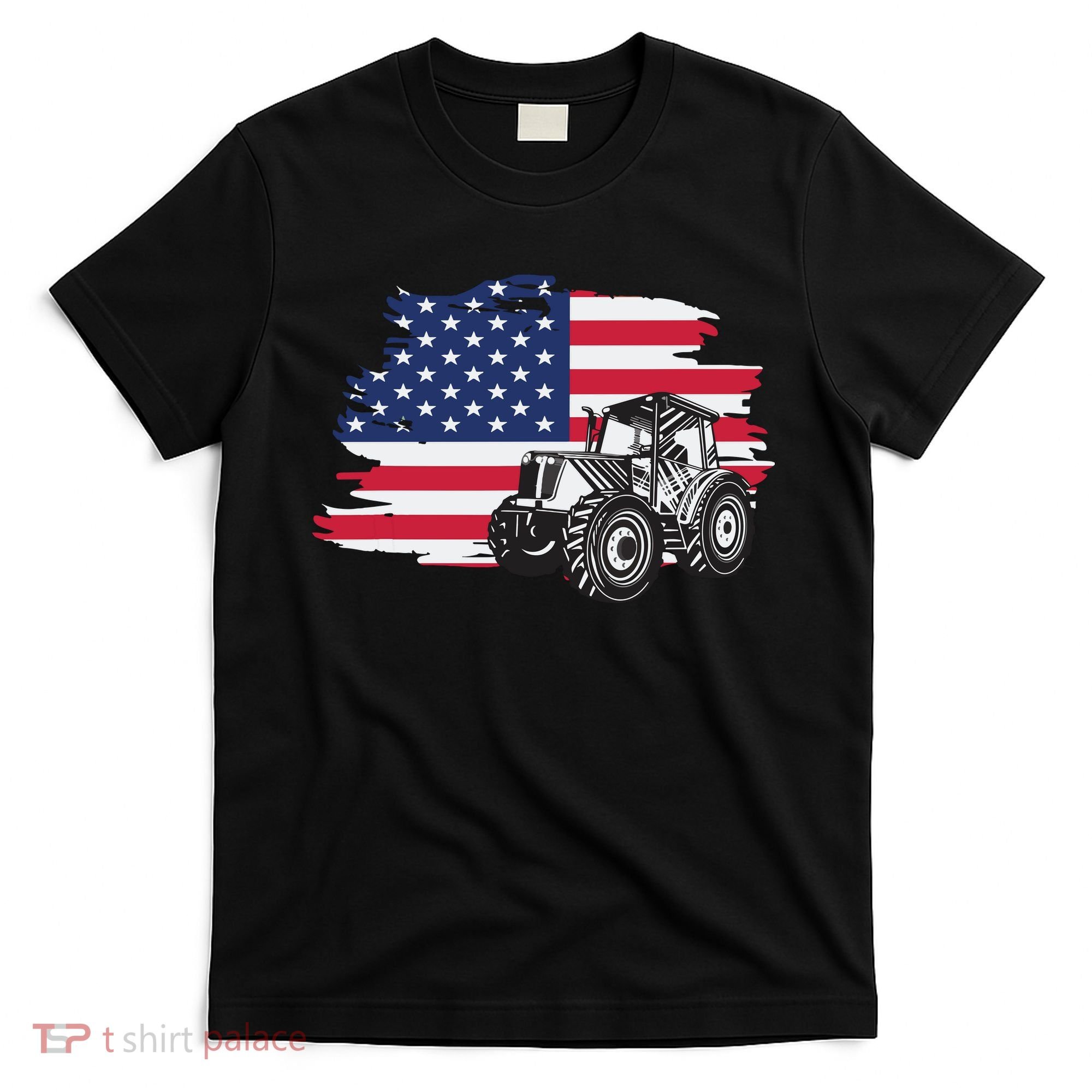 American Farmer US Flag Farmer Farming Gift T-Shirt