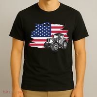 American Farmer US Flag Farmer Farming Gift T-Shirt thumb 3
