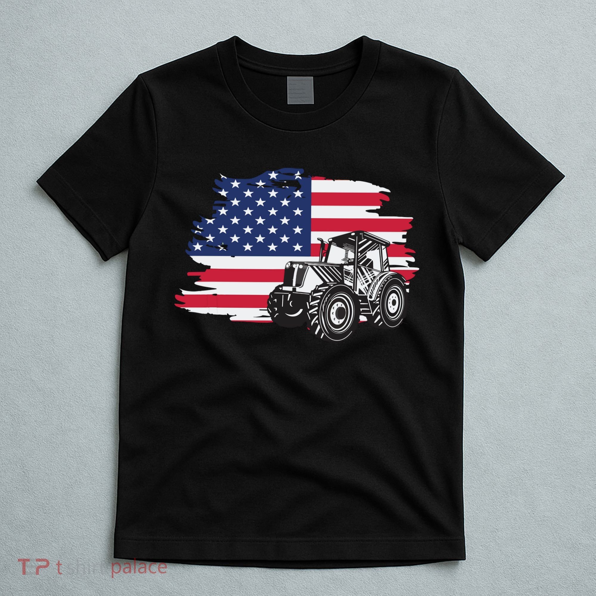 American Farmer US Flag Farmer Farming Gift T-Shirt