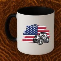 American Farmer US Flag Farmer Farming Gift Coffee Mug thumb 2