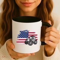 American Farmer US Flag Farmer Farming Gift Coffee Mug thumb 3