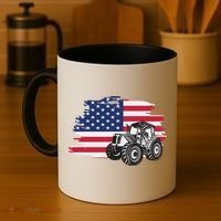 American Farmer US Flag Farmer Farming Gift Coffee Mug thumb 4