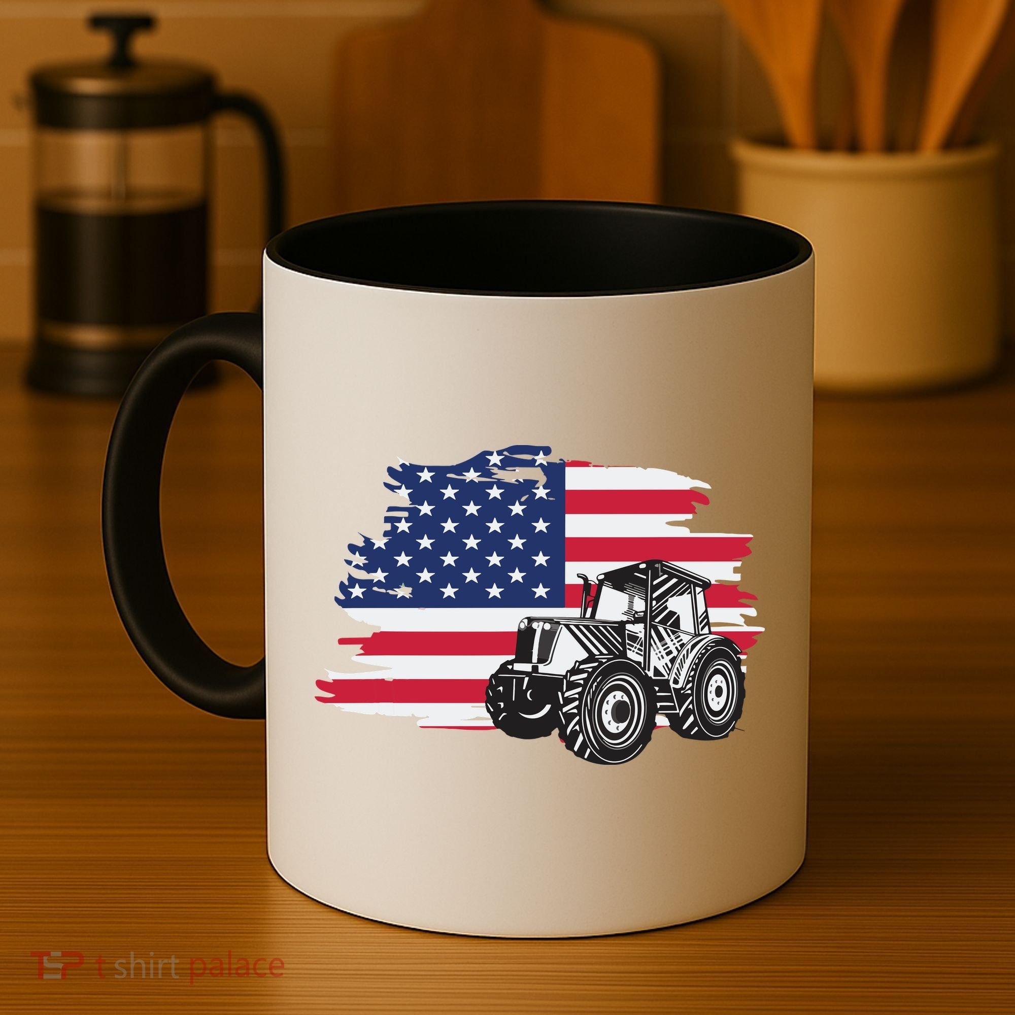 American Farmer US Flag Farmer Farming Gift Coffee Mug
