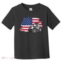 American Farmer US Flag Farmer Farming Gift Toddler T-Shirt thumb 0