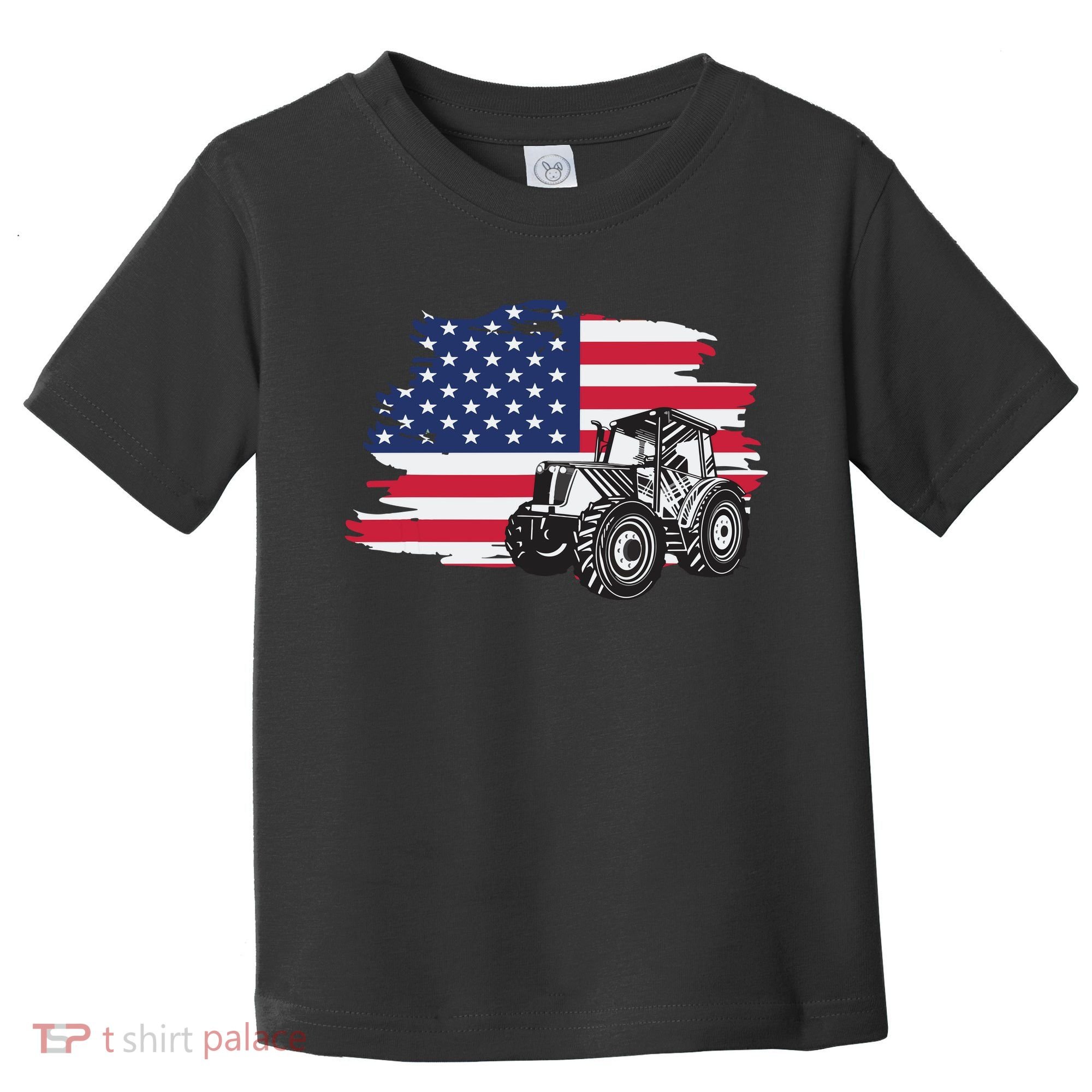 American Farmer US Flag Farmer Farming Gift Toddler T-Shirt