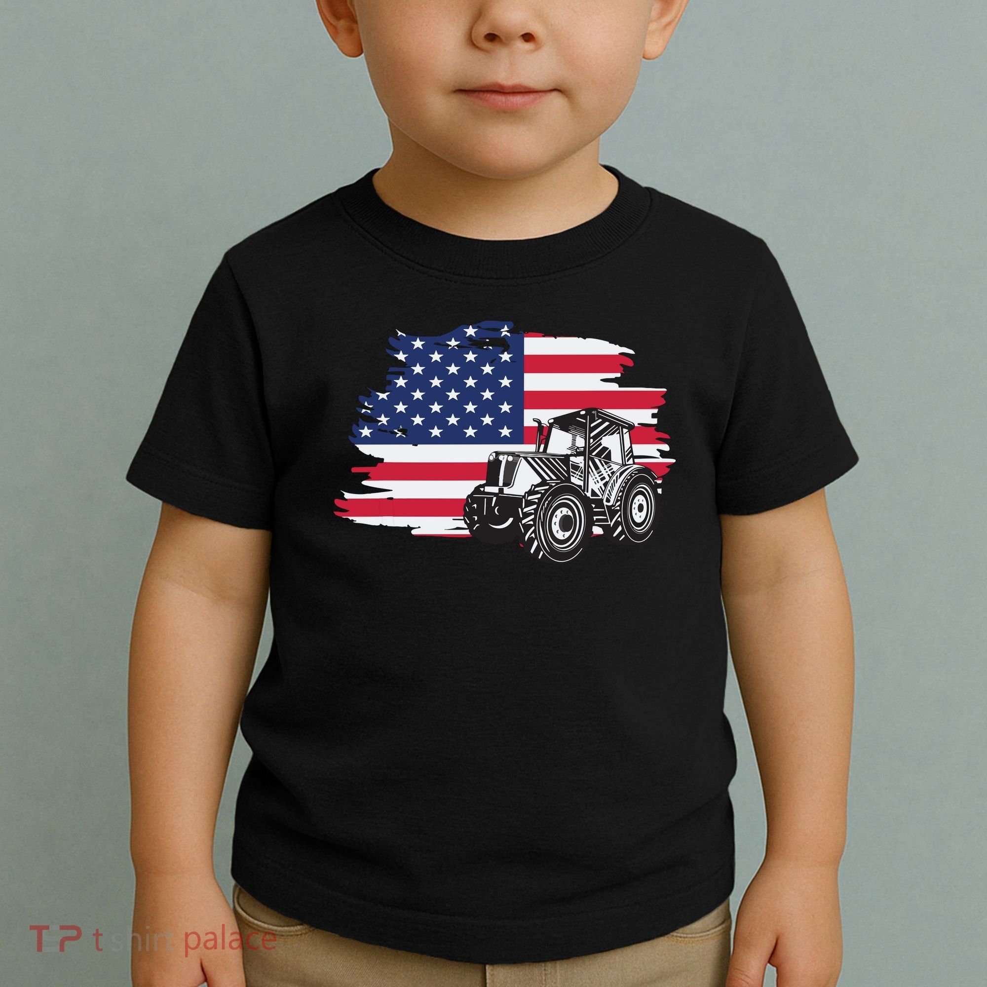 American Farmer US Flag Farmer Farming Gift Toddler T-Shirt
