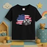 American Farmer US Flag Farmer Farming Gift Toddler T-Shirt thumb 3