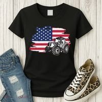 American Farmer US Flag Farmer Farming Gift Women's T-Shirt thumb 3
