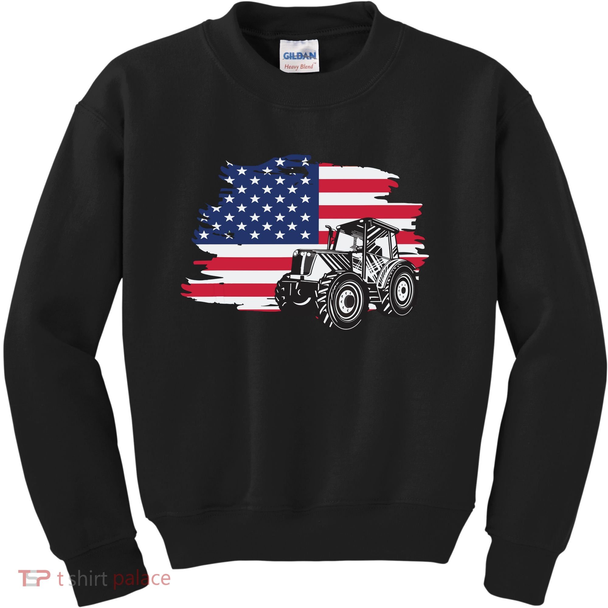 American Farmer US Flag Farmer Farming Gift Kids Sweatshirt