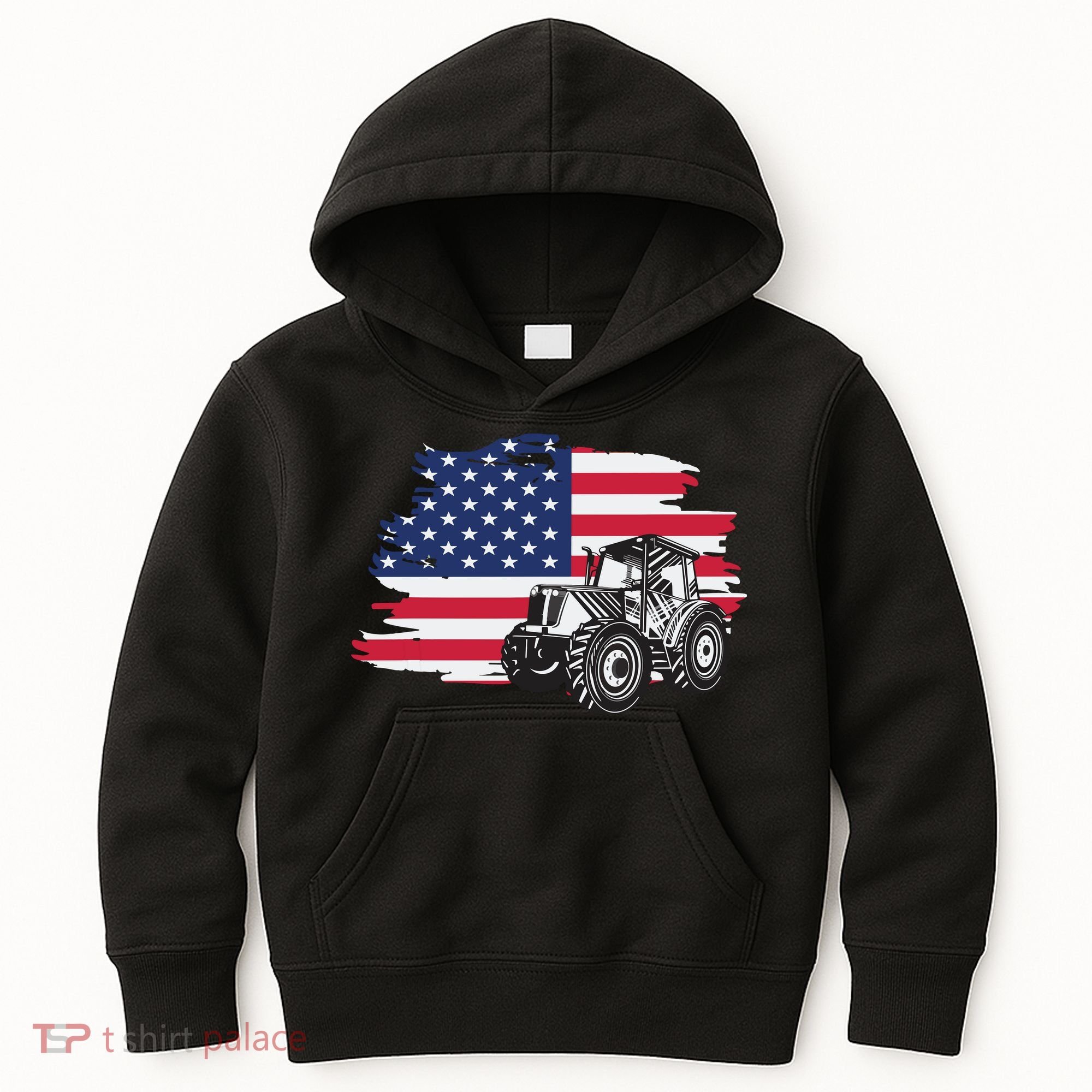 American Farmer US Flag Farmer Farming Gift Kids Hoodie
