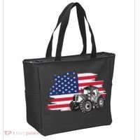American Farmer US Flag Farmer Farming Gift Tote Bag thumb 2
