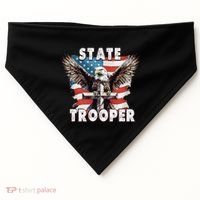 American Flag Usa Law Enforcement State Trooper USA-Made Doggie Bandana thumb 0