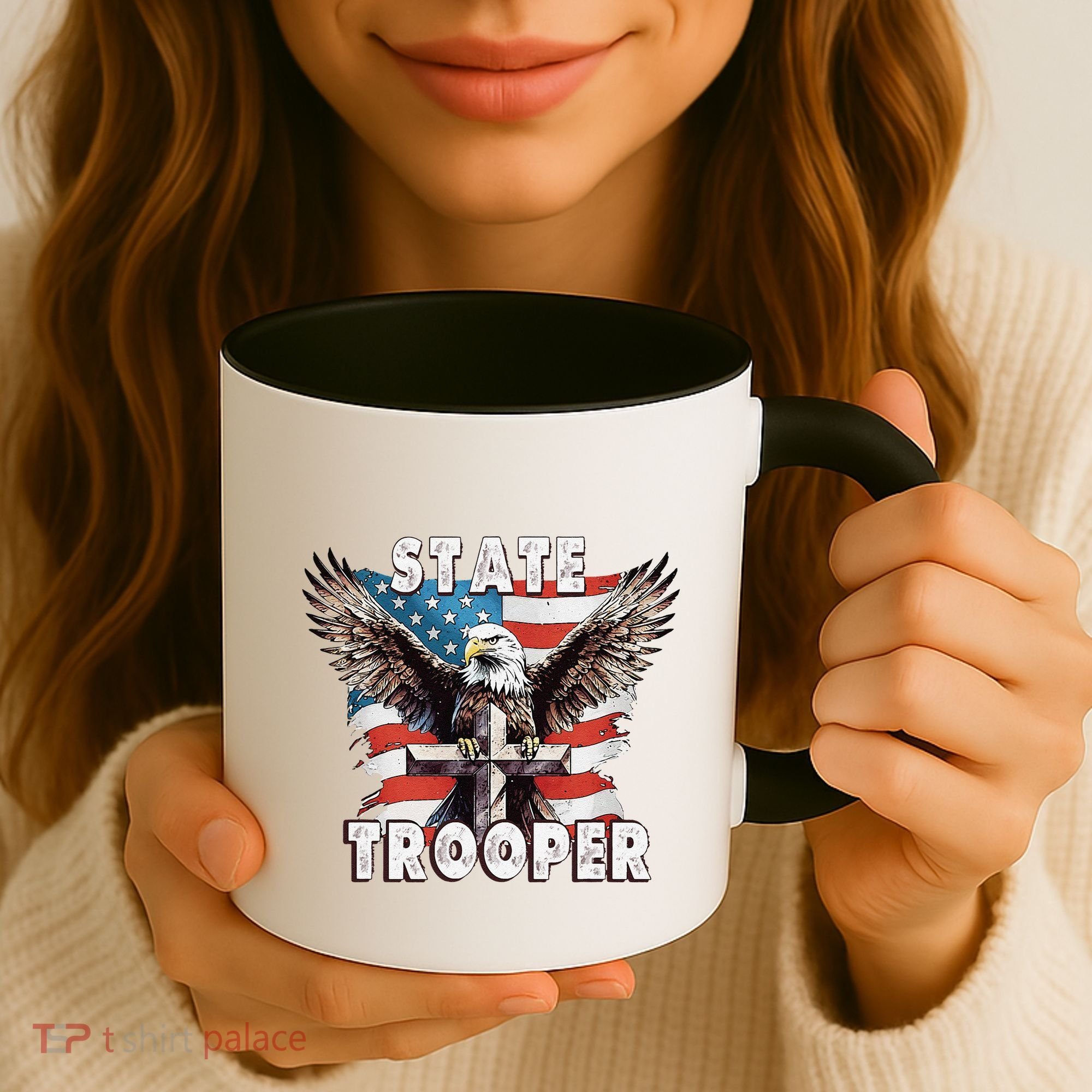 American Flag Usa Law Enforcement State Trooper Coffee Mug