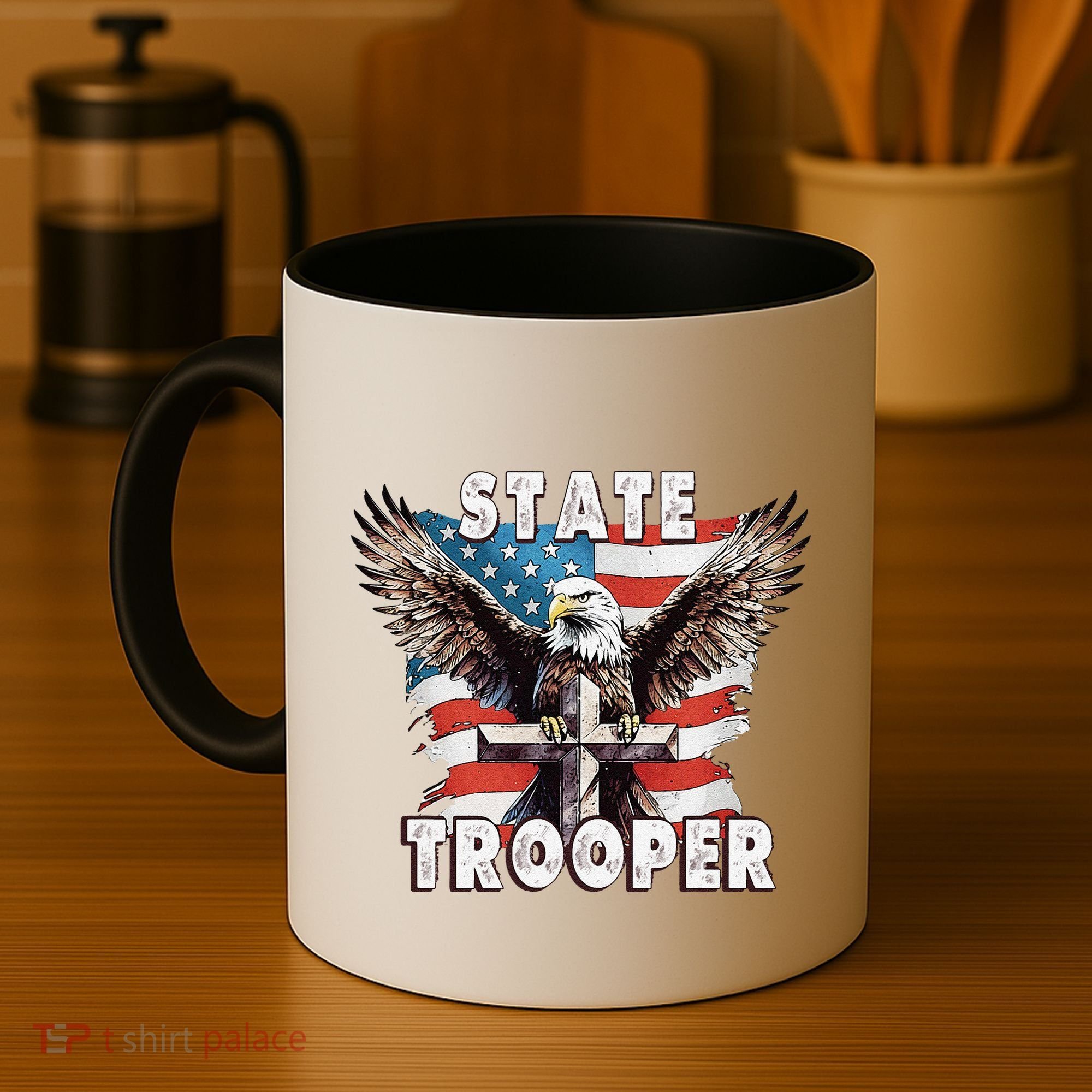 American Flag Usa Law Enforcement State Trooper Coffee Mug