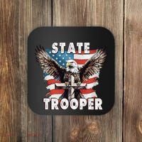 American Flag Usa Law Enforcement State Trooper Coaster thumb 0