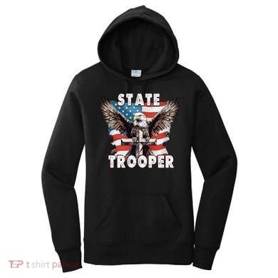American Flag Usa Law Enforcement State Trooper Women's Hoodie