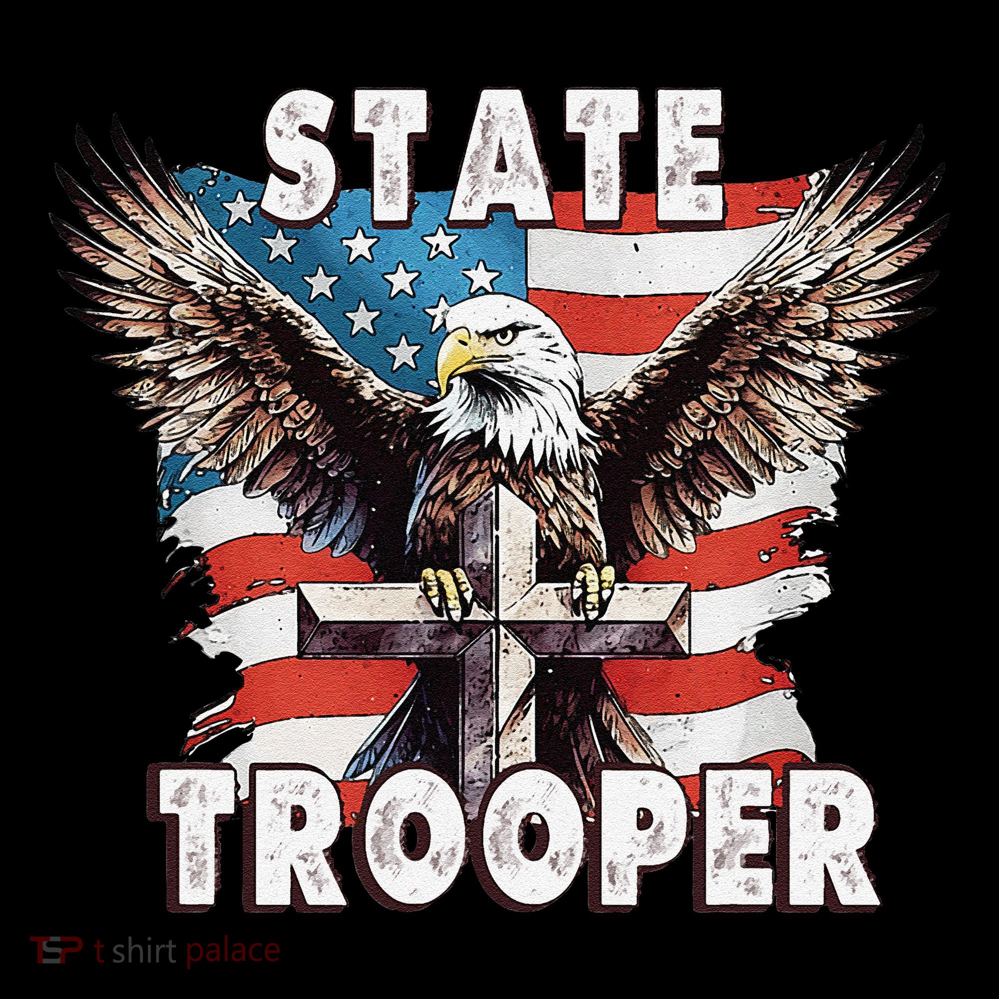 American Flag Usa Law Enforcement State Trooper Women's Hoodie