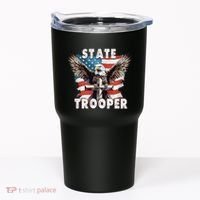 American Flag Usa Law Enforcement State Trooper Tumbler thumb 0