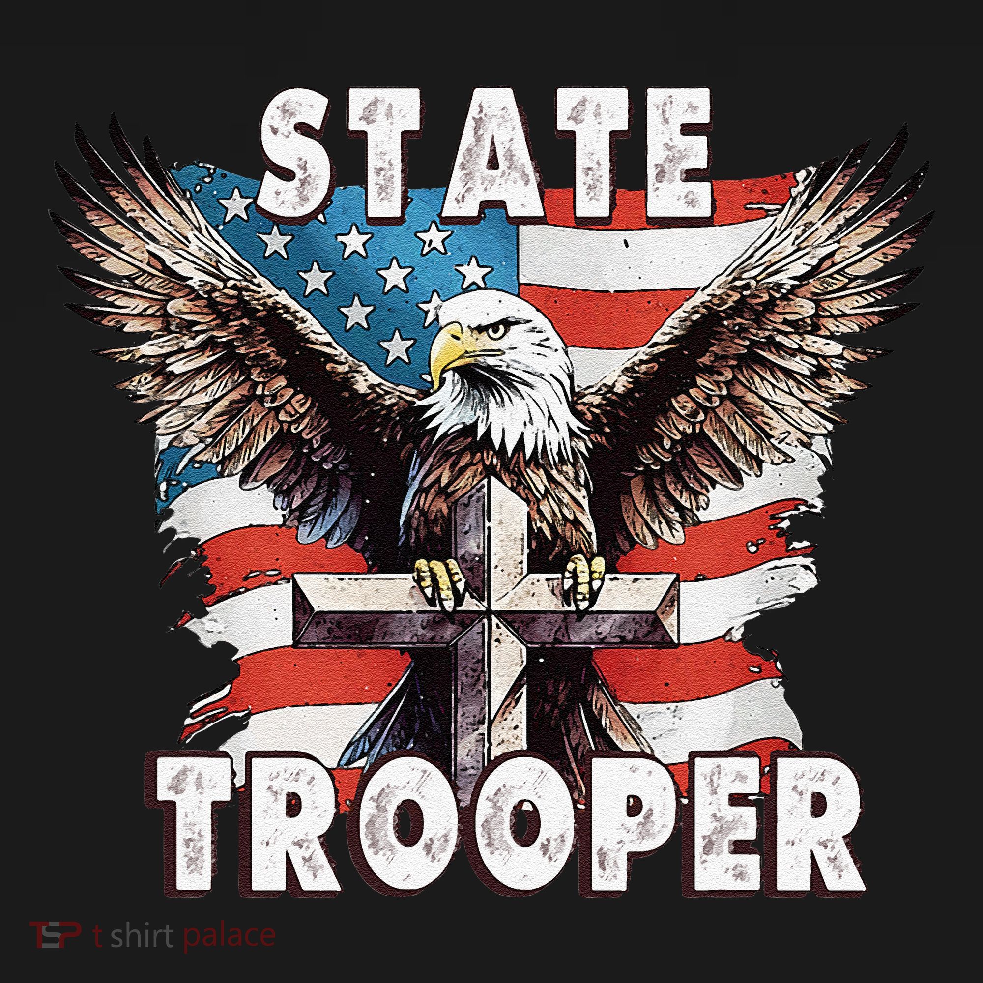American Flag Usa Law Enforcement State Trooper Women's Tank Top