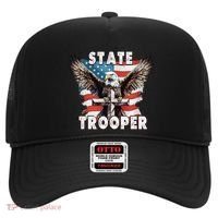 American Flag Usa Law Enforcement State Trooper Hat thumb 0