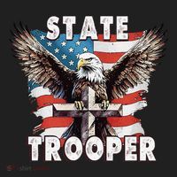 American Flag Usa Law Enforcement State Trooper Hat thumb 2