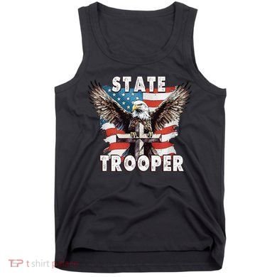 American Flag Usa Law Enforcement State Trooper Tank Top