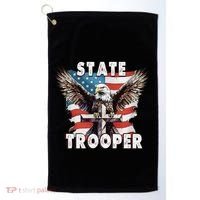 American Flag Usa Law Enforcement State Trooper Golf Towel thumb 0