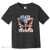 American Flag Usa Law Enforcement State Trooper Toddler T-Shirt thumb 0
