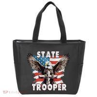 American Flag Usa Law Enforcement State Trooper Tote Bag thumb 0