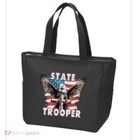 American Flag Usa Law Enforcement State Trooper Tote Bag thumb 3