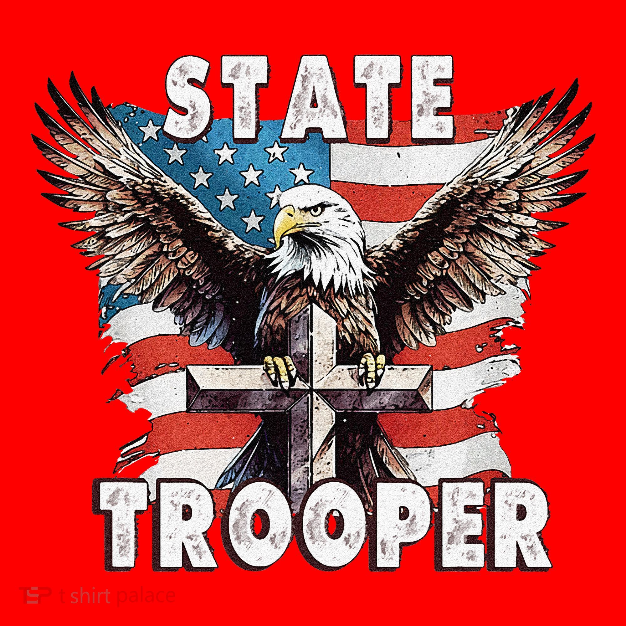 American Flag Usa Law Enforcement State Trooper Santa Hat