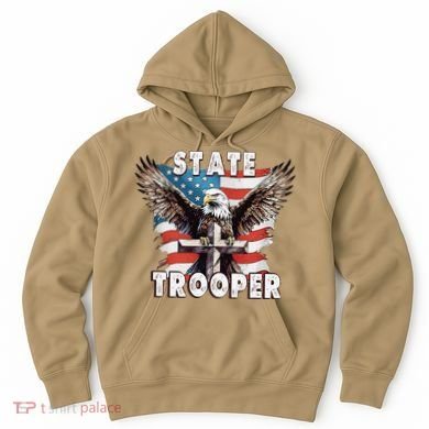 American Flag Usa Law Enforcement State Trooper Hoodie