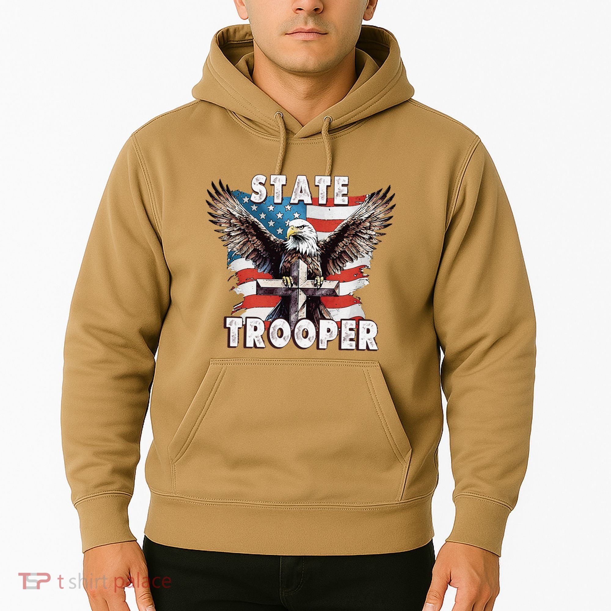 American Flag Usa Law Enforcement State Trooper Hoodie