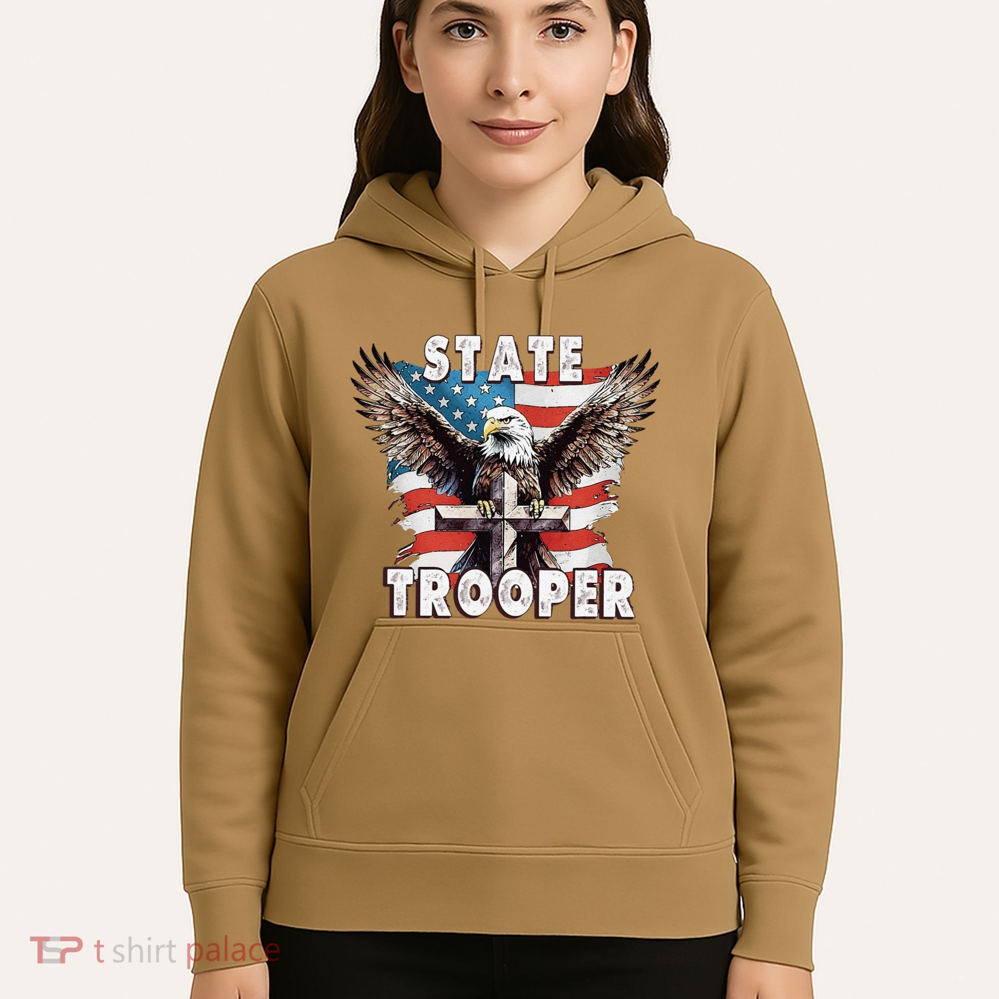 American Flag Usa Law Enforcement State Trooper Hoodie